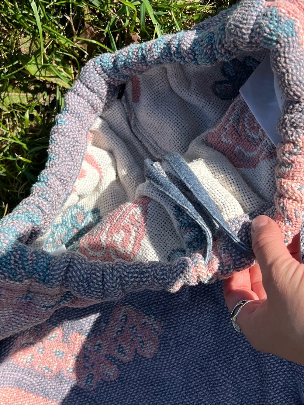 Upcycled Cotton Tapestry Shorts- Pastel - Picture 5 of 7
